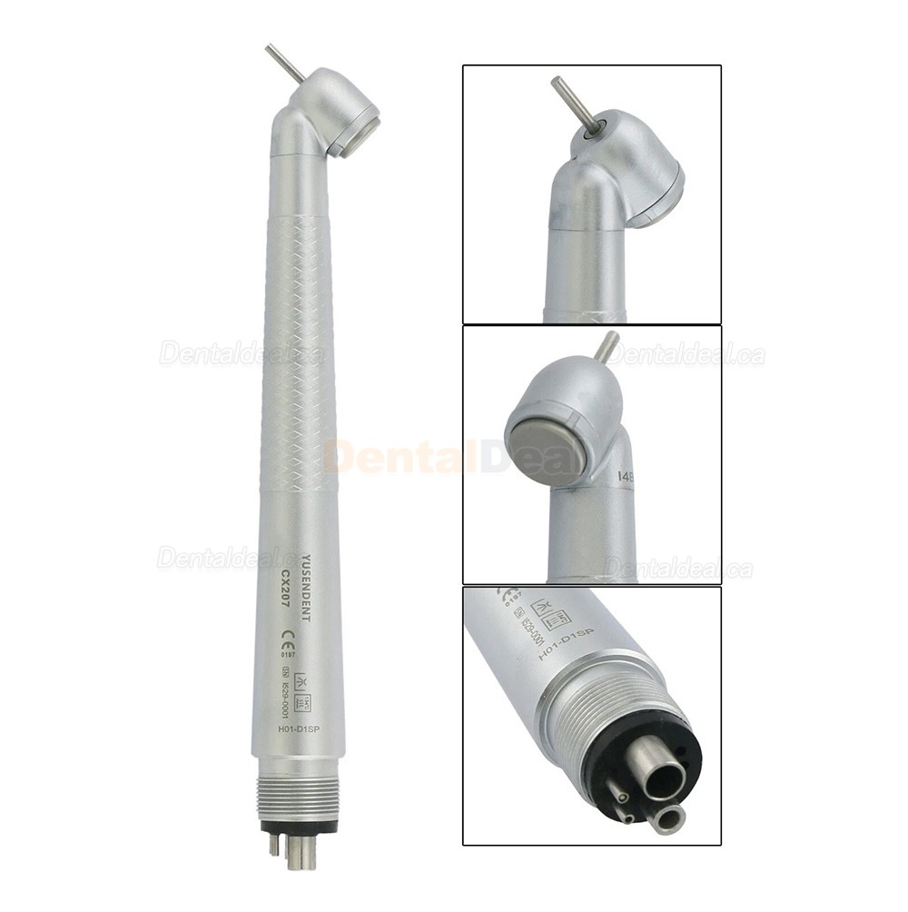 YUSENDENT COXO CX207-D1-SP Dental 45 Degree High Speed Surgical Handpiece with LED Light 4 Hole