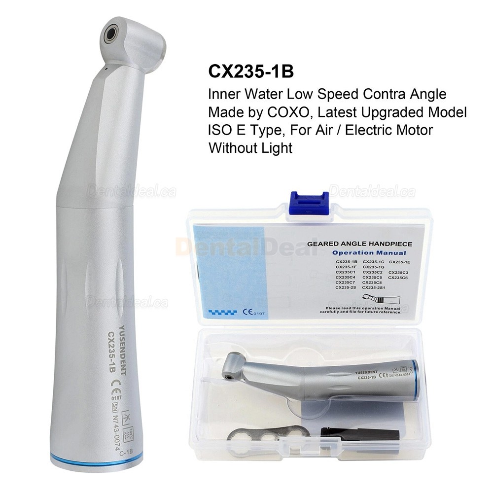YUSENDENT COXO CX235-1B/1C/1E Dental Contra Angle 1:1 Handpiece Fiber Optic E Generator LED