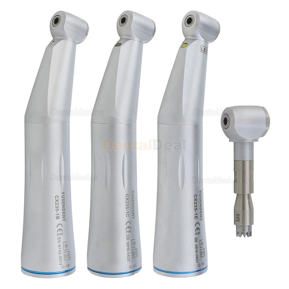 YUSENDENT COXO CX235-1B/1C/1E Dental Contra Angle 1:1 Handpiece Fiber Optic E Generator LED