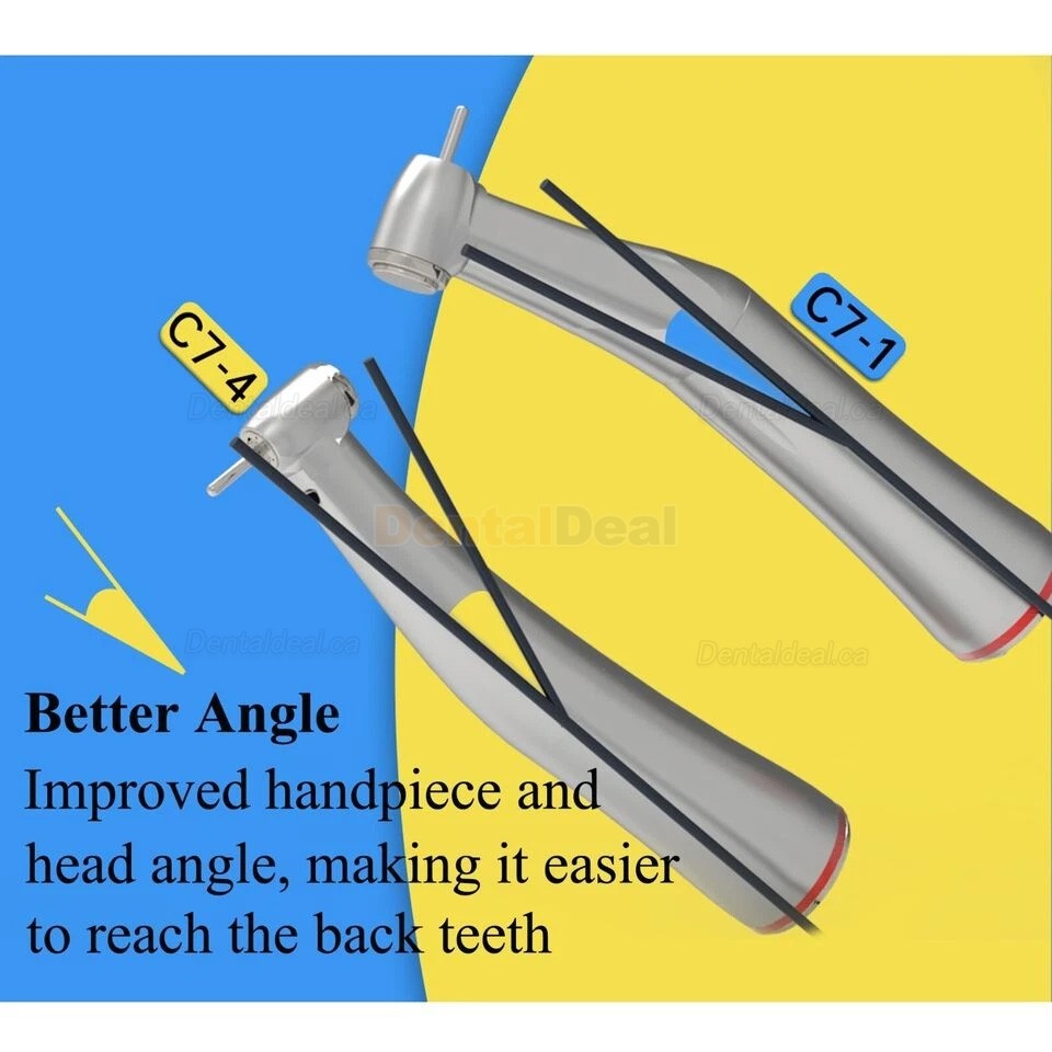 YUSENDENT COXO CX235C7 Dental Contra Angle 1:5 Handpiece Fiber Optic E-Type Push Button