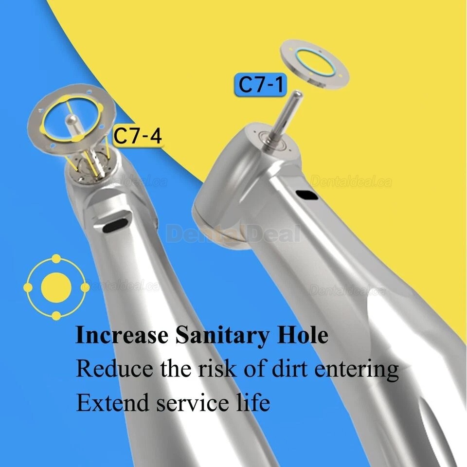YUSENDENT COXO CX235C7 Dental Contra Angle 1:5 Handpiece Fiber Optic E-Type Push Button