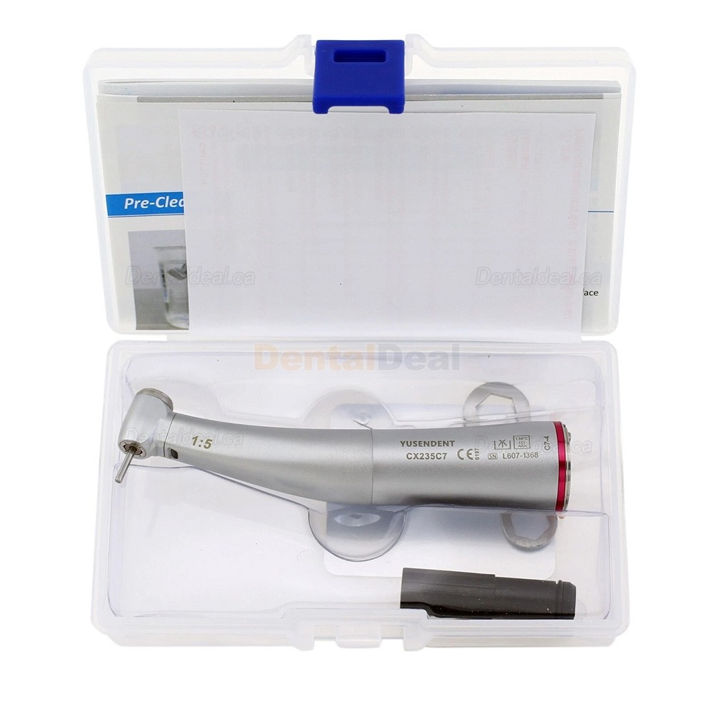 YUSENDENT COXO CX235C7 Dental Contra Angle 1:5 Handpiece Fiber Optic E-Type Push Button