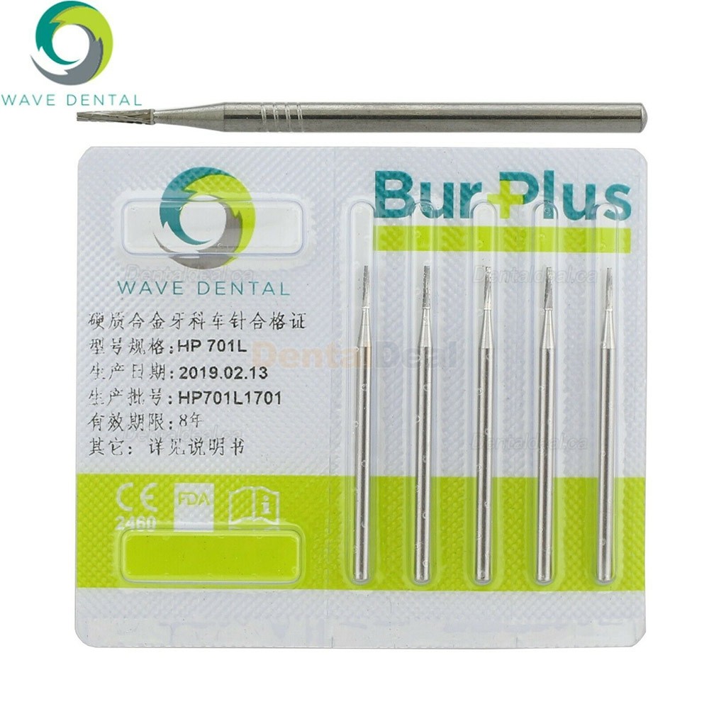 10Pcs HP 698 699 699L 700 701 701L Burs Dental Carbide Taper Fissure Cross