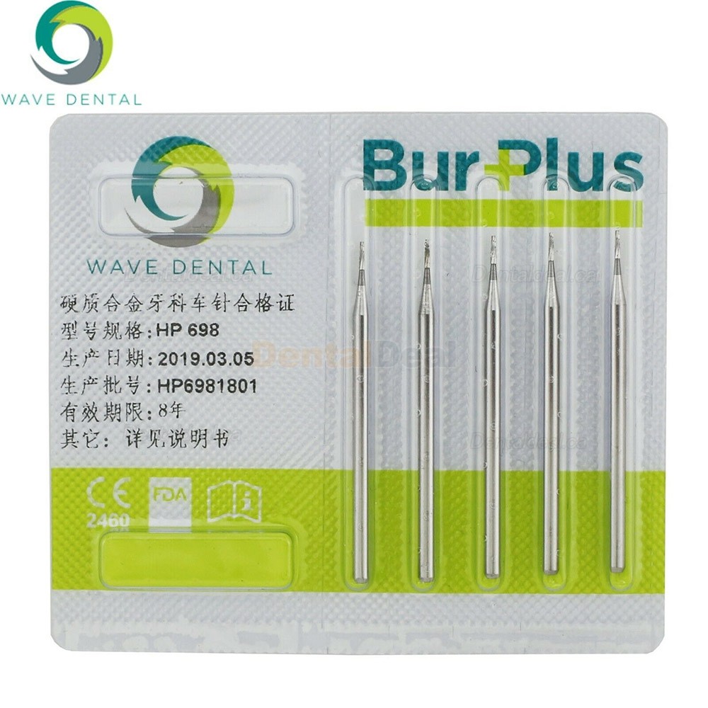 10Pcs HP 698 699 699L 700 701 701L Burs Dental Carbide Taper Fissure Cross