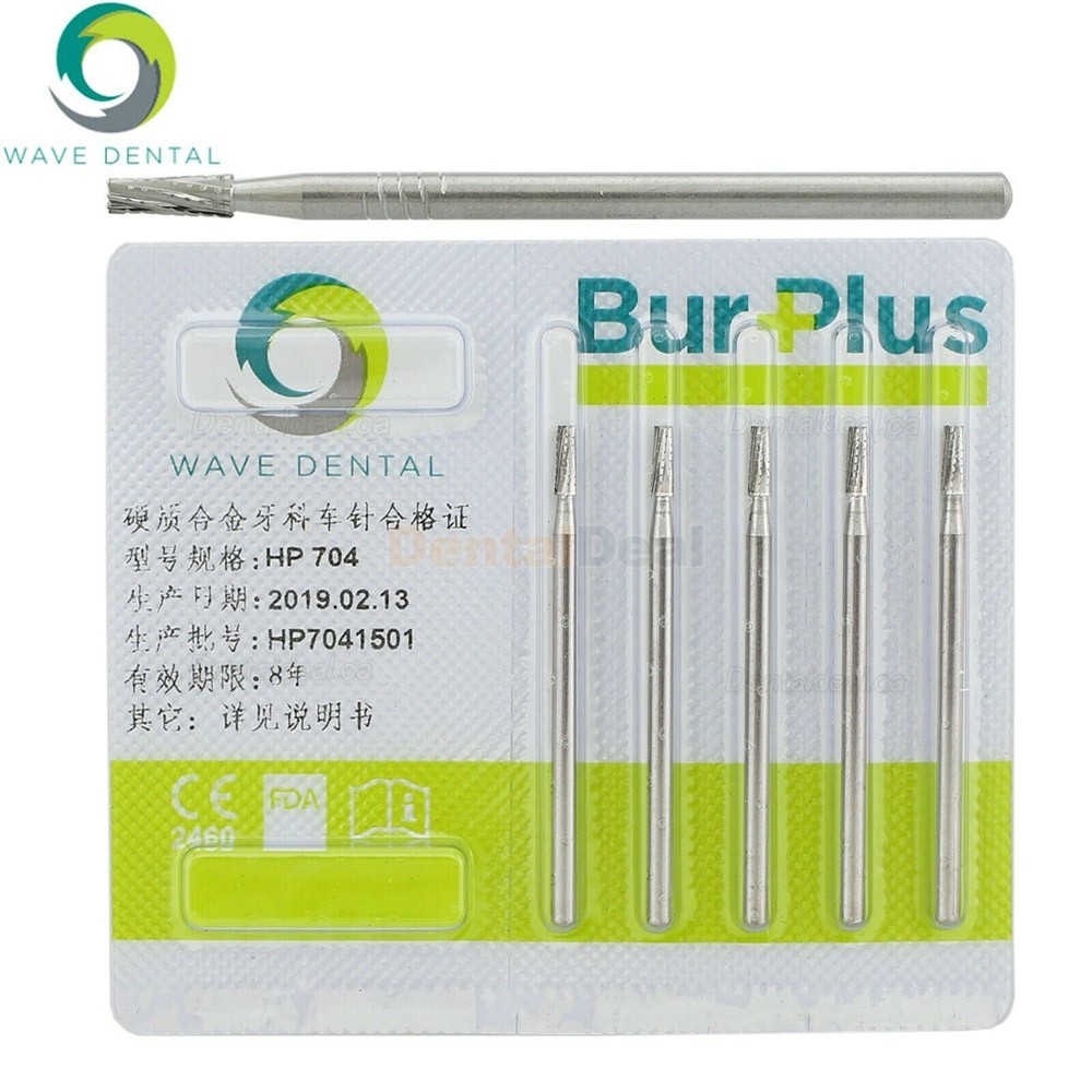 10Pcs HP 702 703 703L 704 Carbide Burs Dental Carbide Taper Fissure Cross Cut Burs