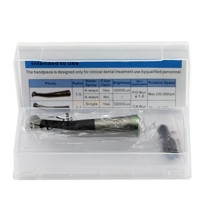 CICADA Dental Internal Spray 16:1 Contra Angle Handpiece Fiber Optic E-Type