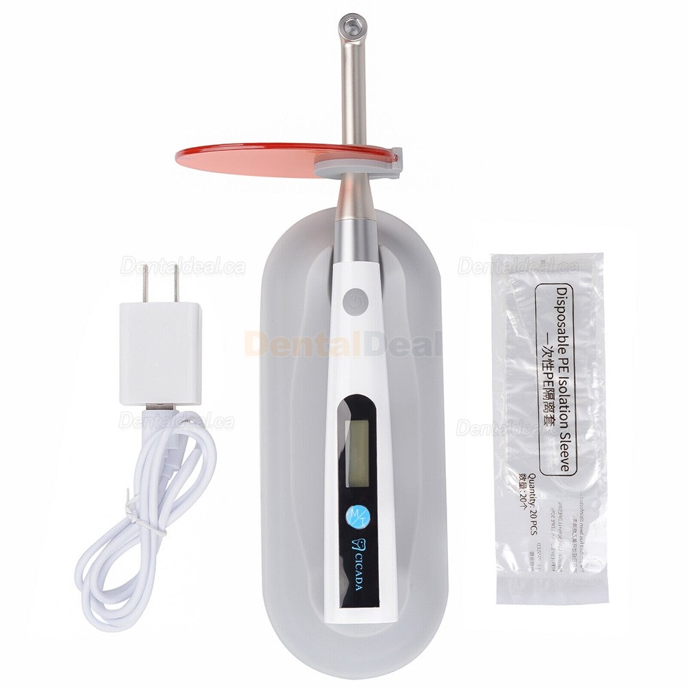 Dental Cordless 1 Sec LED Curing Light Metal Head 1400mw/cm2