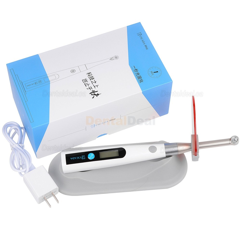 Dental Cordless 1 Sec LED Curing Light Metal Head 1400mw/cm2