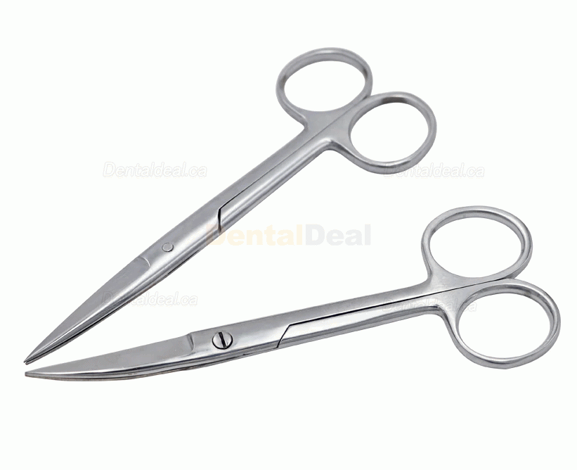 14cm/16cm/18cm Stainless Steel Dental Surgical Scissors Set SS Straight & Curved Tips