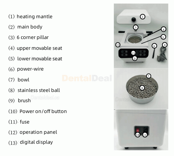 D-1 900W Dental Laboratory Vacuum Forming Former Thermoforming Machine