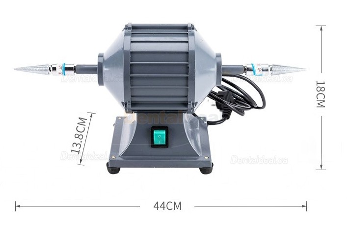 370W Dental Lab Tabletop Polishing Buffer Lathe Machine 2800RPM