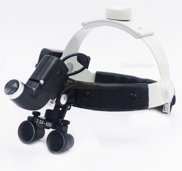 DY-106 2.5X420mm Headband Dental Medical Surgical Loupe with LED Headlight