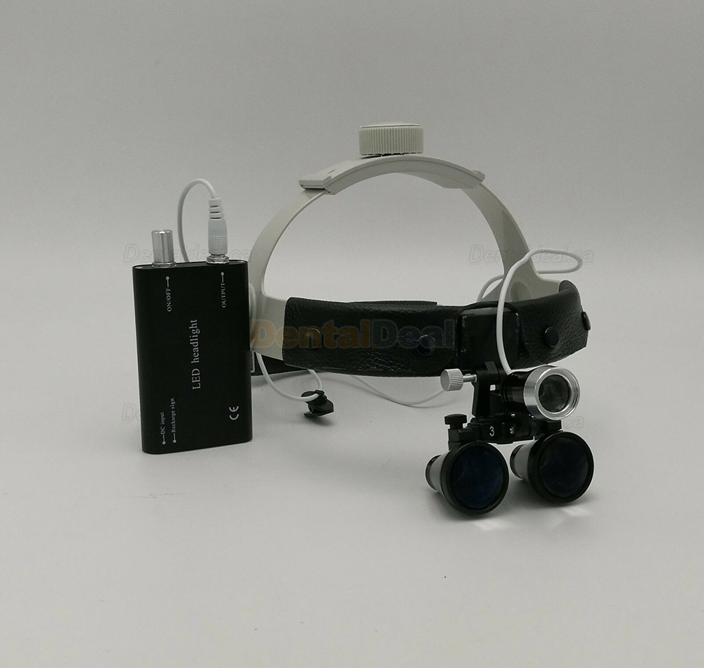 Headband 3.5X420mm Dental Surgical Binocular Loupe with LED Headlight
