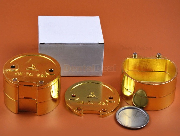 2Pcs Dental Lab Denture Flask Copper Brass For Dental Lab Hydraulic Press