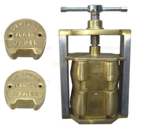 Dental Labor Upper Lower Denture Flask Set made of Brass