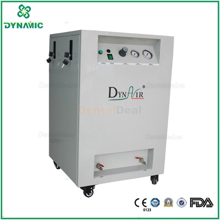Dynamic DA7001CS 750W/1HP Dental Oilless Air Compressor 30L Tank with Silent Cabinet