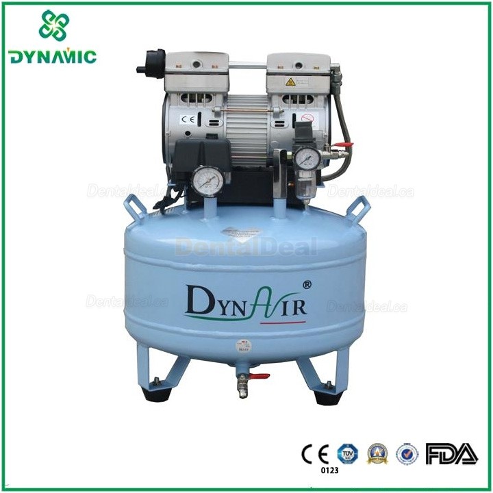 Dynamic DA7001CS 750W/1HP Dental Oilless Air Compressor 30L Tank with Silent Cabinet