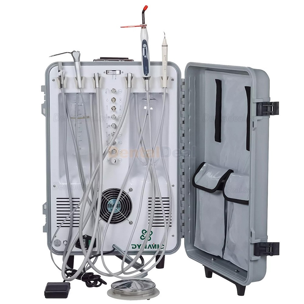 Dynamic&reg; DU893 Portable Dental Unit with Compressor + Scaler Handpiece + Curing Light