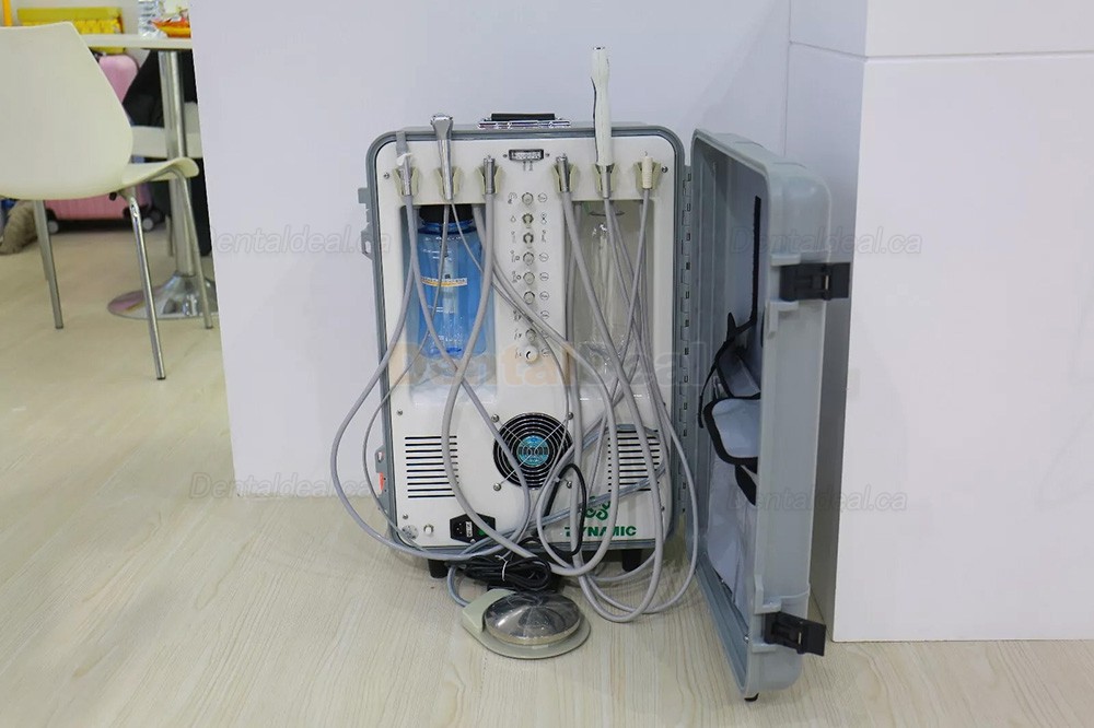 Dynamic&reg; DU893 Portable Dental Unit with Compressor + Scaler Handpiece + Curing Light
