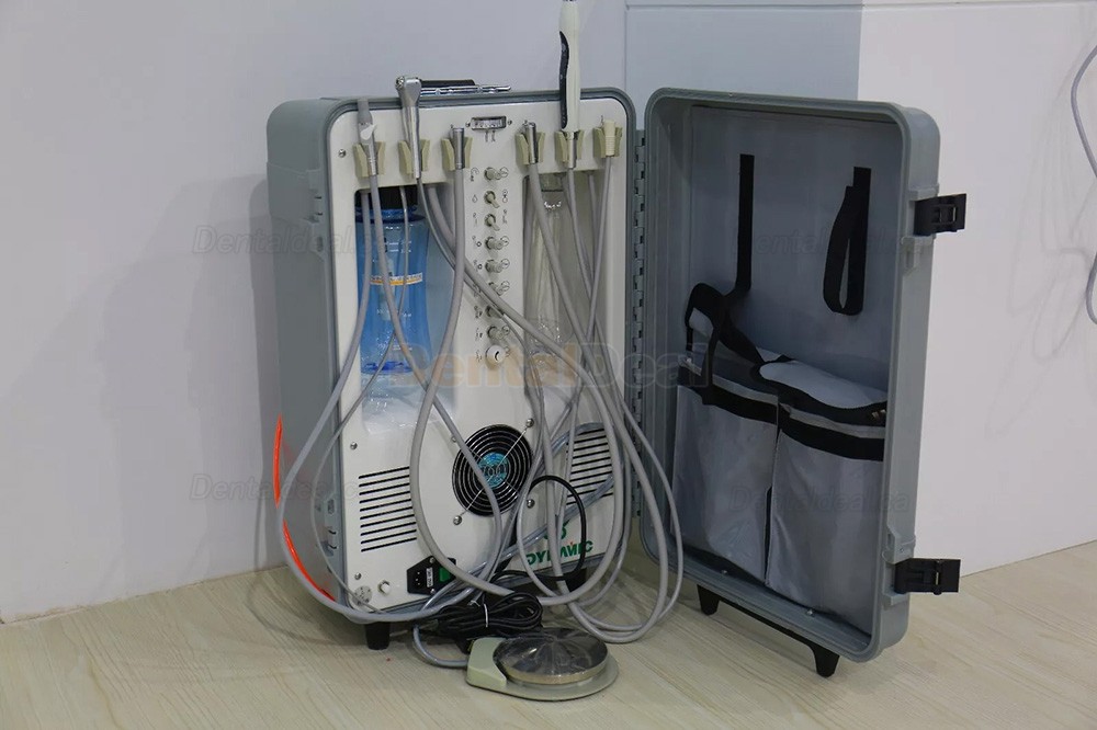 Dynamic&reg; DU893 Portable Dental Unit with Compressor + Scaler Handpiece + Curing Light