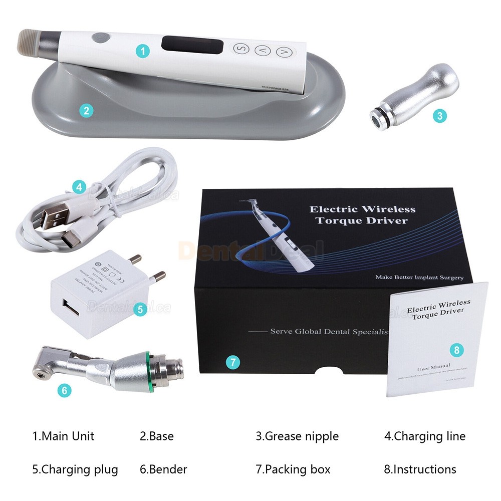 Universal Dental Electric Implant Torque Wrench Kit 35N.cm/Latch Chuck