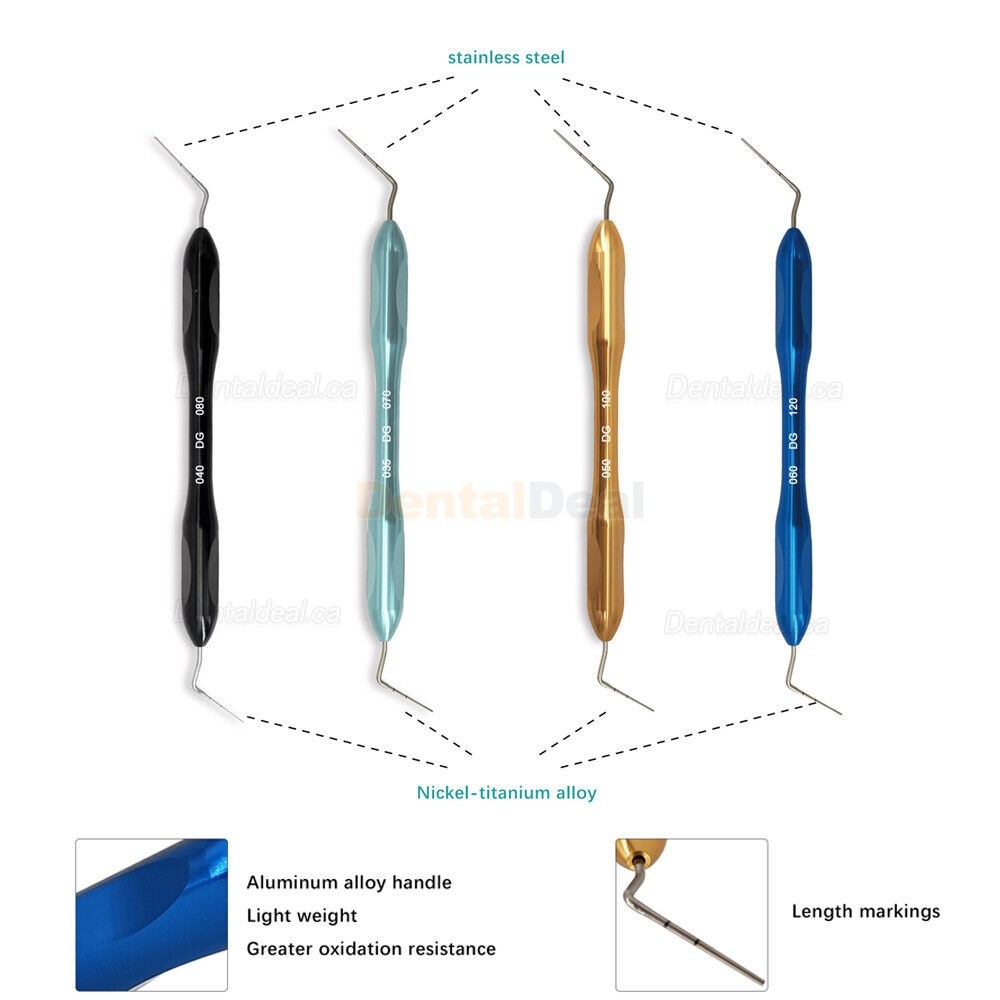 Dental Endodontic Hand Plugger Tip NITI Fill Obturation Kit 4 Sizes