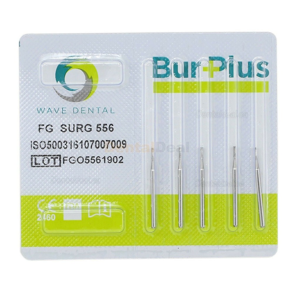 10Pcs FG Dental Surgical Burs 556 557 558 559 560 Friction Grip Flat Fissure Carbide Burs