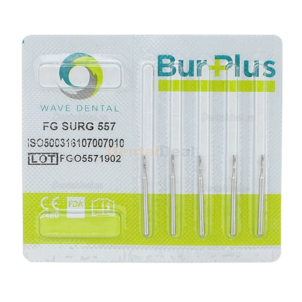 10Pcs FG Dental Surgical Burs 556 557 558 559 560 Friction Grip Flat Fissure Carbide Burs