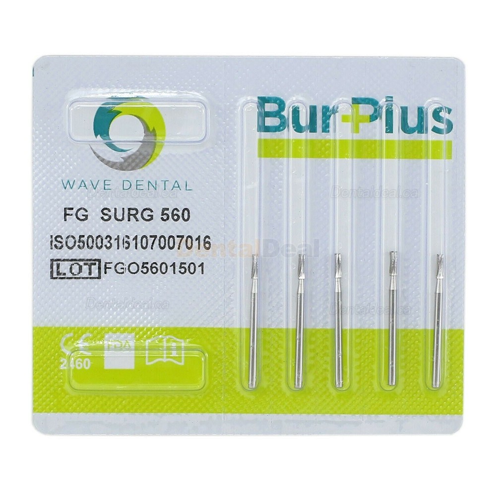 10Pcs FG Dental Surgical Burs 556 557 558 559 560 Friction Grip Flat Fissure Carbide Burs