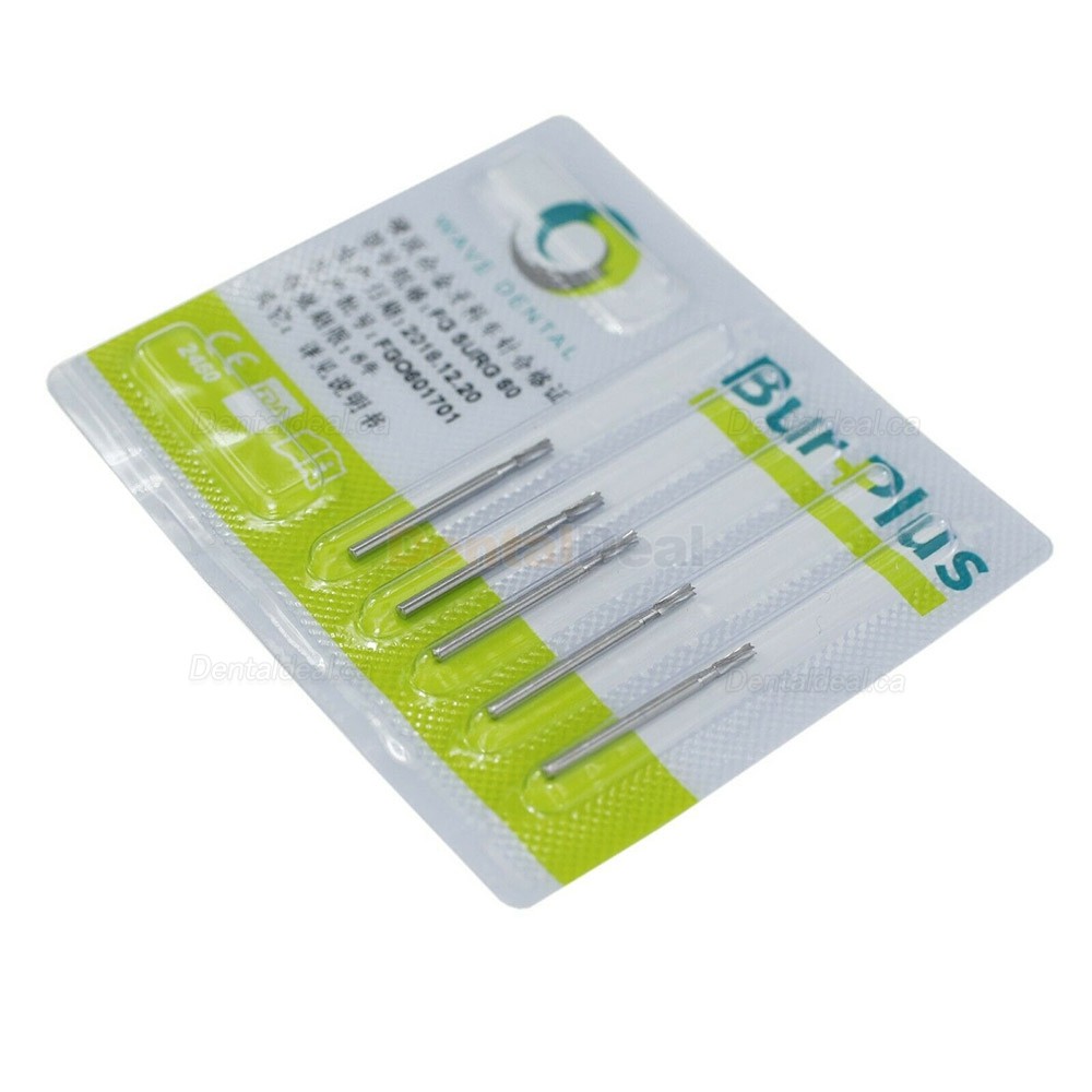 10Pcs FG 60 Carbide Burs Dental Friction Grip Straight Fissure Head