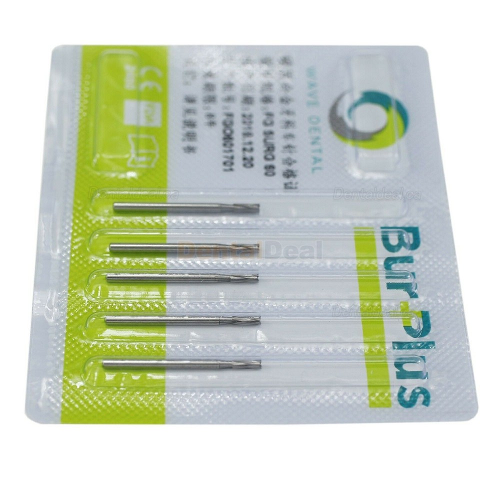 10Pcs FG 60 Carbide Burs Dental Friction Grip Straight Fissure Head