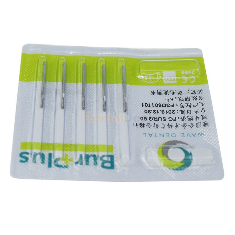 10Pcs FG 60 Carbide Burs Dental Friction Grip Straight Fissure Head