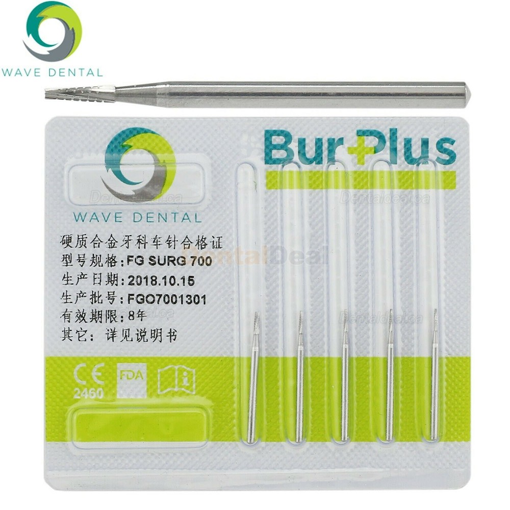 10Pcs FG Surgical Carbide Burs 700 701 702 703 Friction Grip Taper Fissure Carbide Burs