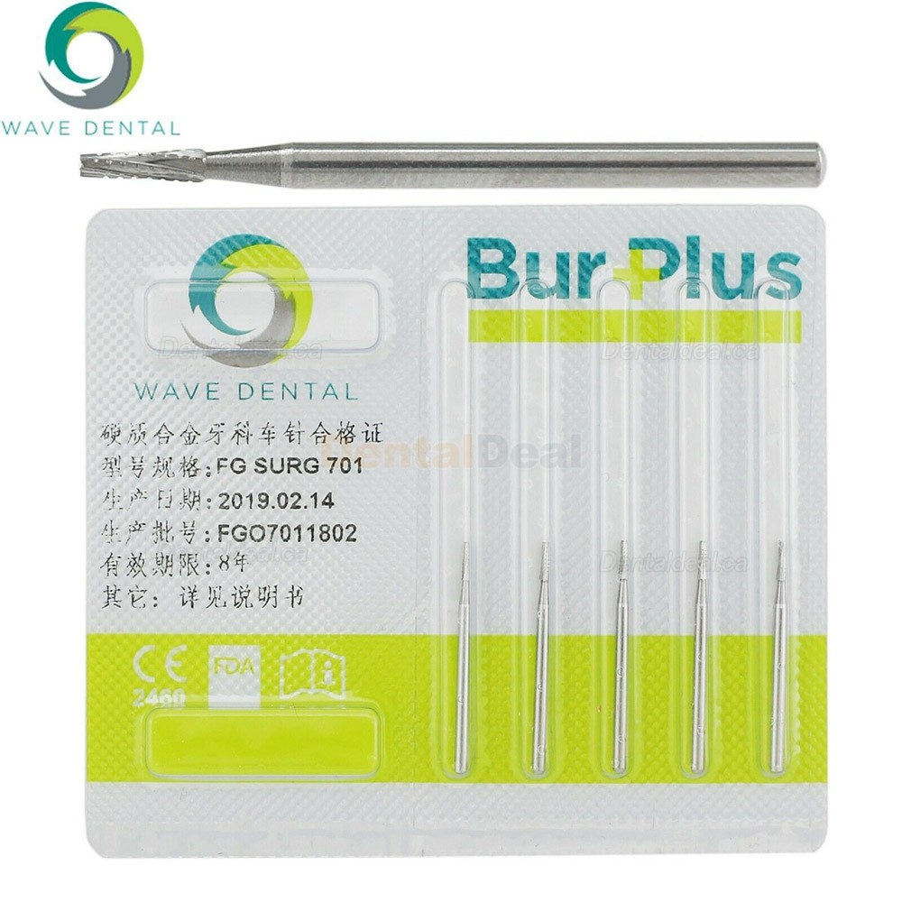 10Pcs FG Surgical Carbide Burs 700 701 702 703 Friction Grip Taper Fissure Carbide Burs