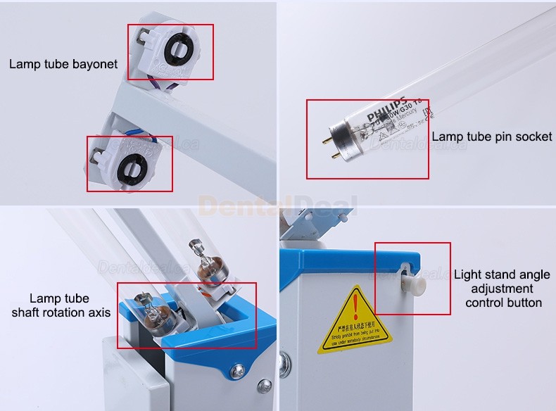 FY&reg; 30DC Mobile Medical UV+Ozone Disinfection Cart Ultraviolet Lamp Sterilizer Trolley Philips UVC Lamps Tube