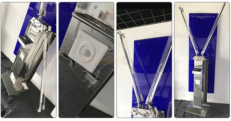 FY UV + Ozone Disinfection Lamp Stainless Steel Ultraviolet UV Lamp Trolley With Infrared Sensor 120W-220W