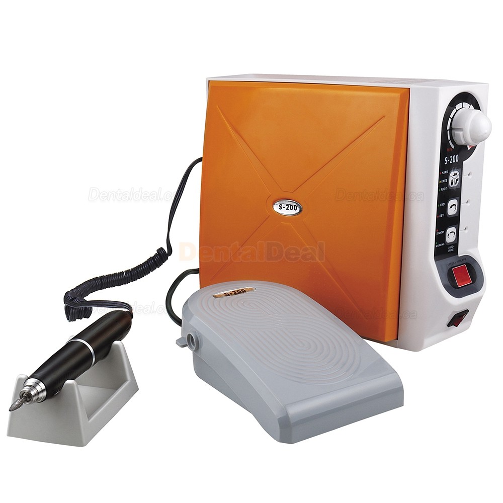 FASTRONG S-200 Brushless Dental Lab Micromotor 60K Handpiece with Hand/ Knee/ Foot Control