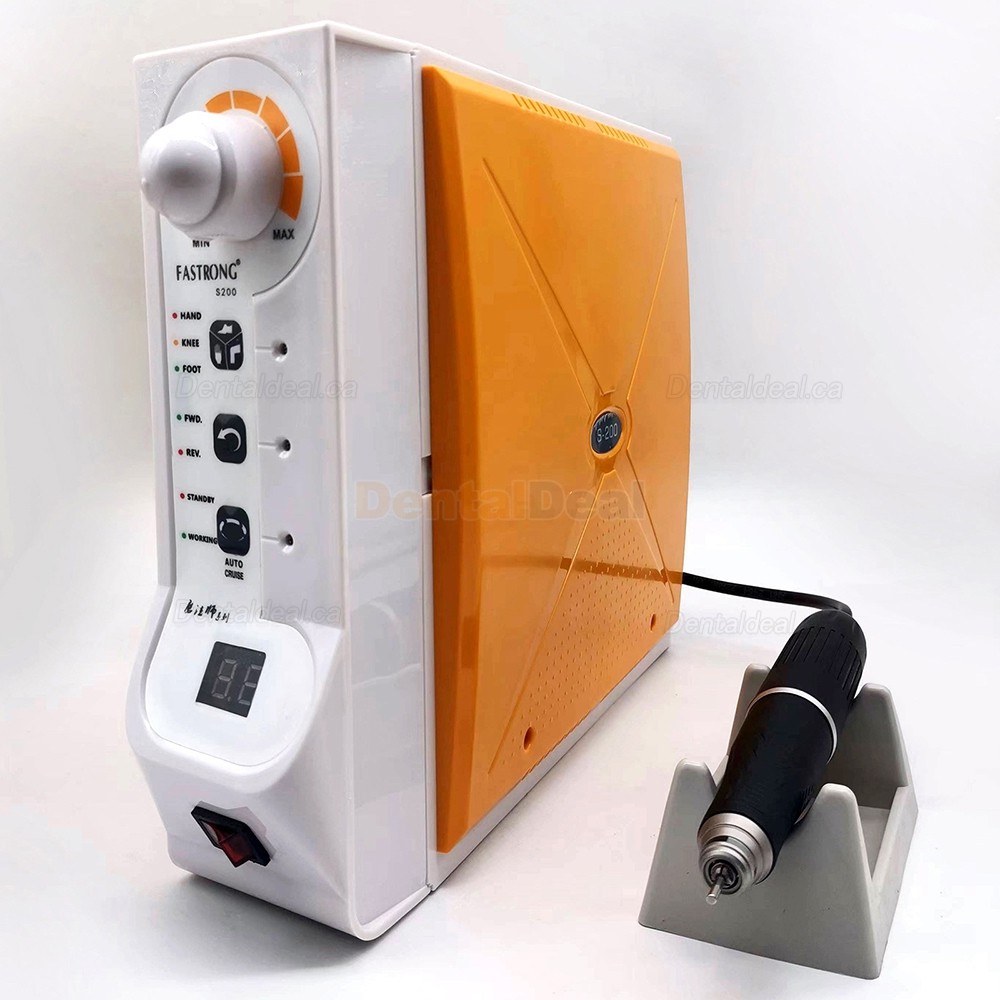 FASTRONG S-200 Brushless Dental Lab Micromotor 60K Handpiece with Hand/ Knee/ Foot Control