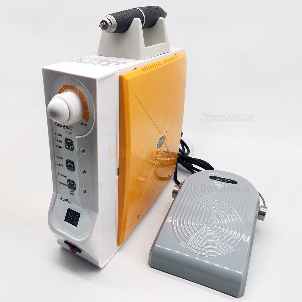 FASTRONG S-200 Brushless Dental Lab Micromotor 60K Handpiece with Hand/ Knee/ Foot Control