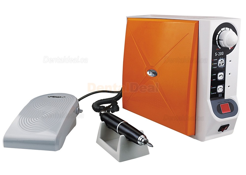 FASTRONG S-200 Brushless Dental Lab Micromotor 60K Handpiece with Hand/ Knee/ Foot Control