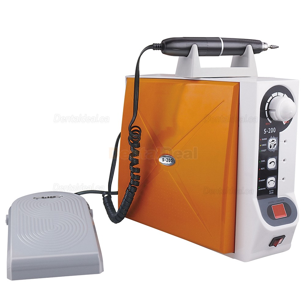 FASTRONG S-200 Brushless Dental Lab Micromotor 60K Handpiece with Hand/ Knee/ Foot Control