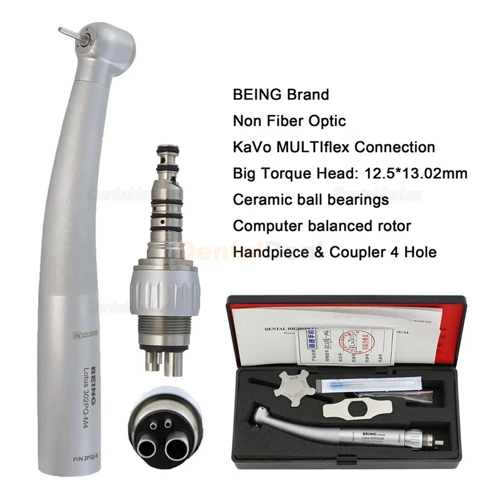 BEING Dental Fiber Optic High Speed Turbine Handpiece Fit KaVo Coupling 4 / 6 Hole