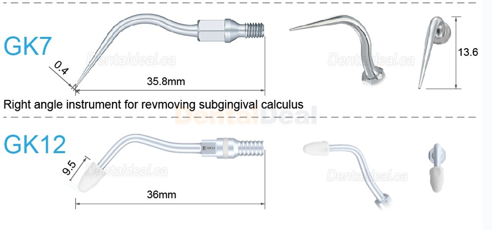 5Pcs Refine&reg; Dental Air Scaler Tips GK1 GK2 GK3 GK4 GK5 GK6 GK7 GK12 GK14 GK16 Fit KAVO SONICflex Scaler Handpiece