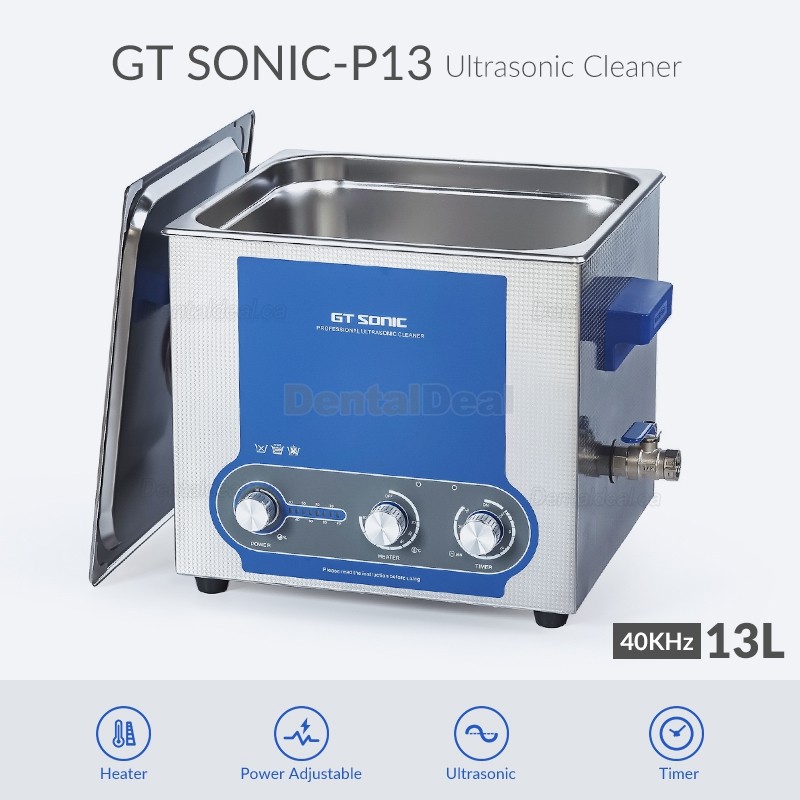 GT SONIC P-Series 2-27L 100-500W Ultrasonic Cleaner with Heater