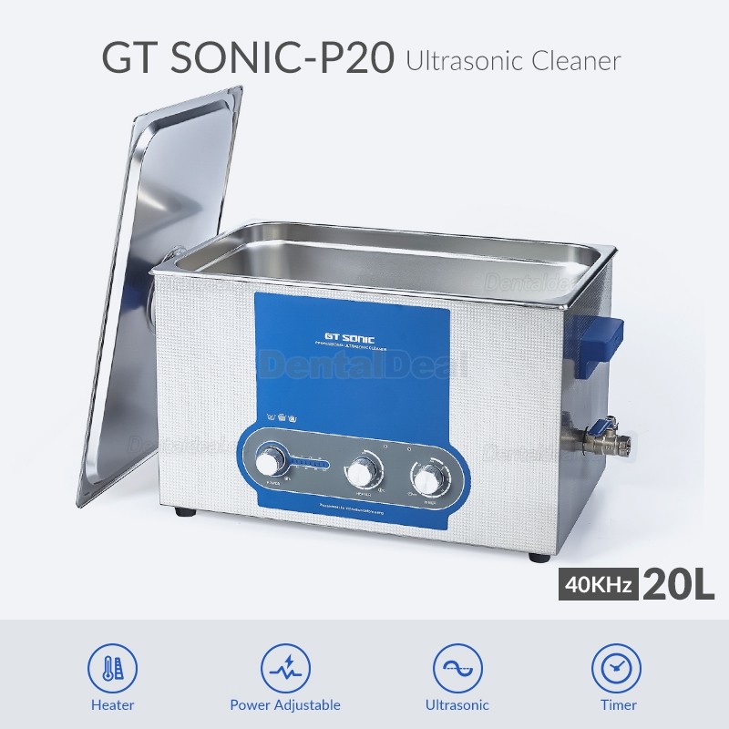 GT SONIC P-Series 2-27L 100-500W Ultrasonic Cleaner with Heater