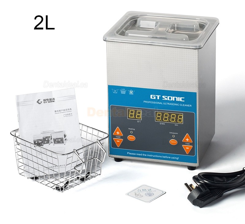 GT SONIC QTD-Series 2-27L 100-500W Digital Ultrasonic Cleaner with Heater