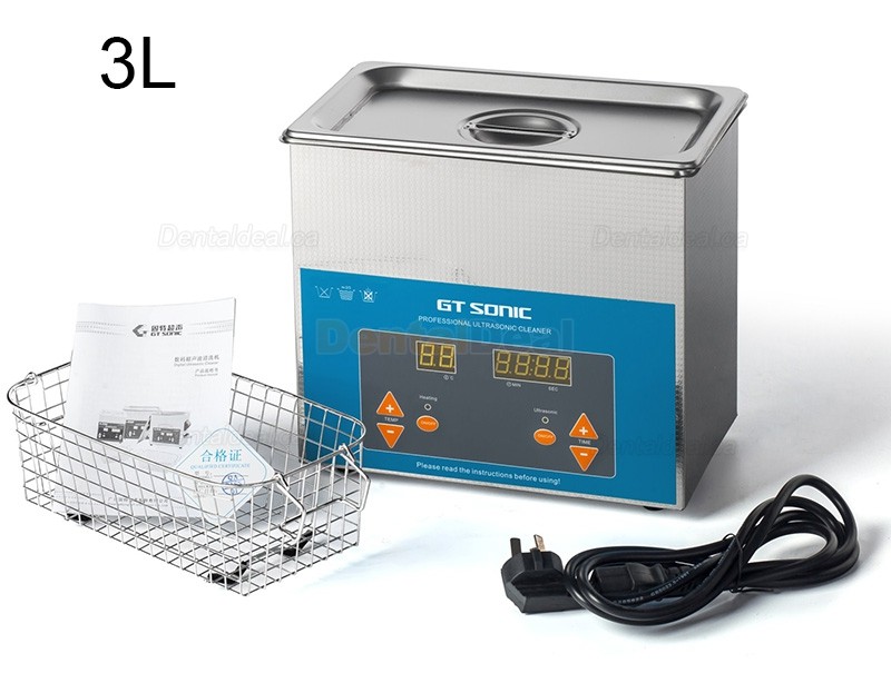 GT SONIC QTD-Series 2-27L 100-500W Digital Ultrasonic Cleaner with Heater
