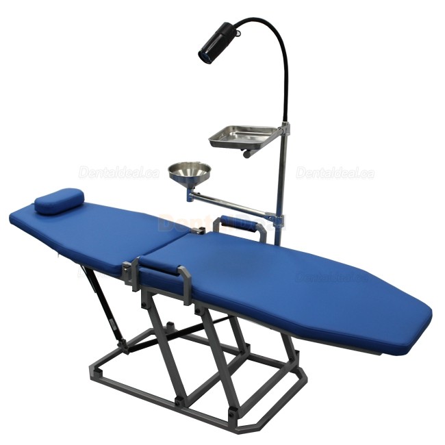 Greeloy GU-P109 Dental Portable Chair Movable Folding Chair with LED Cold Light Exam Lampe