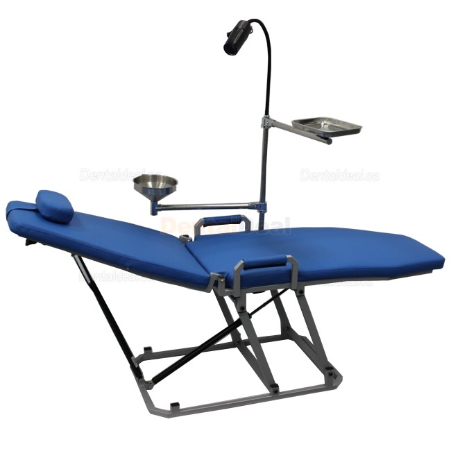 Greeloy GU-P109 Dental Portable Chair Movable Folding Chair with LED Cold Light Exam Lampe