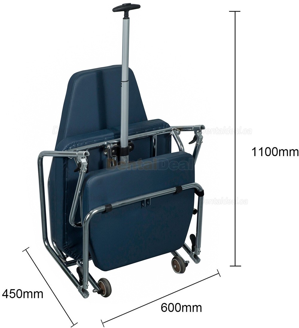 Greeloy GU-P101 Adjustable Foldable Portable Dental Chair + Dental Folding Stool